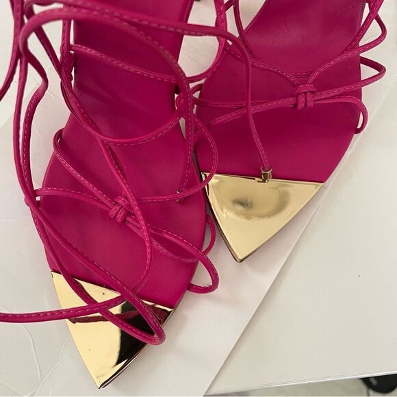 SCHUTZ Hana Leather Sandal Pink - Picture 5 of 9